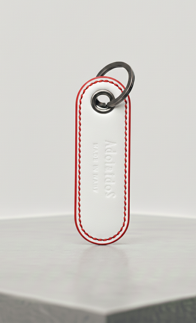 Portachiavi Loop AC Bianco Rosso