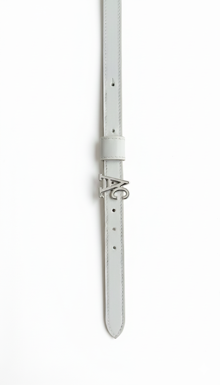 Cintura AC. White Silver Double Face