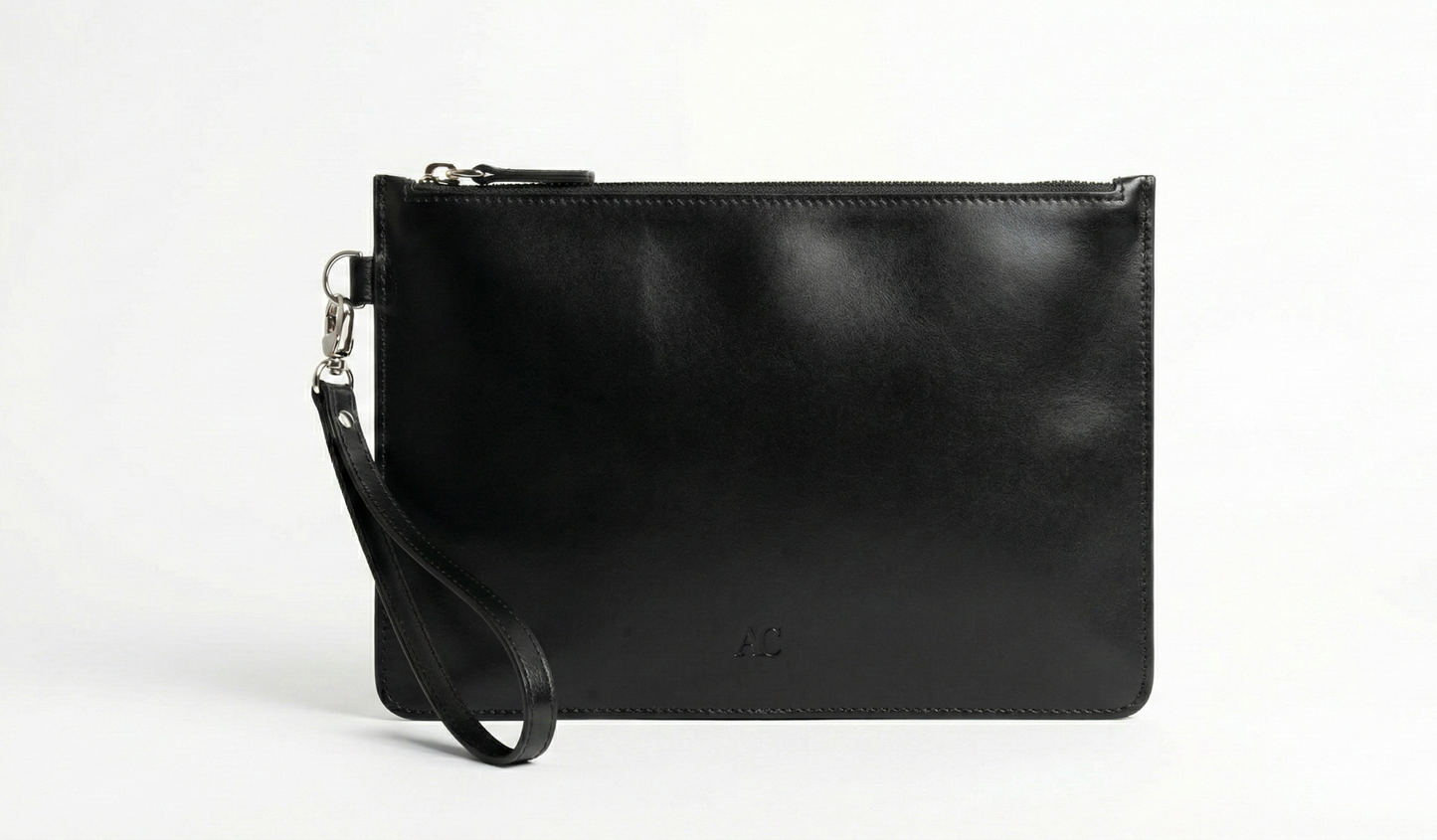 Busta pochette Nox Black porta documenti in pelle