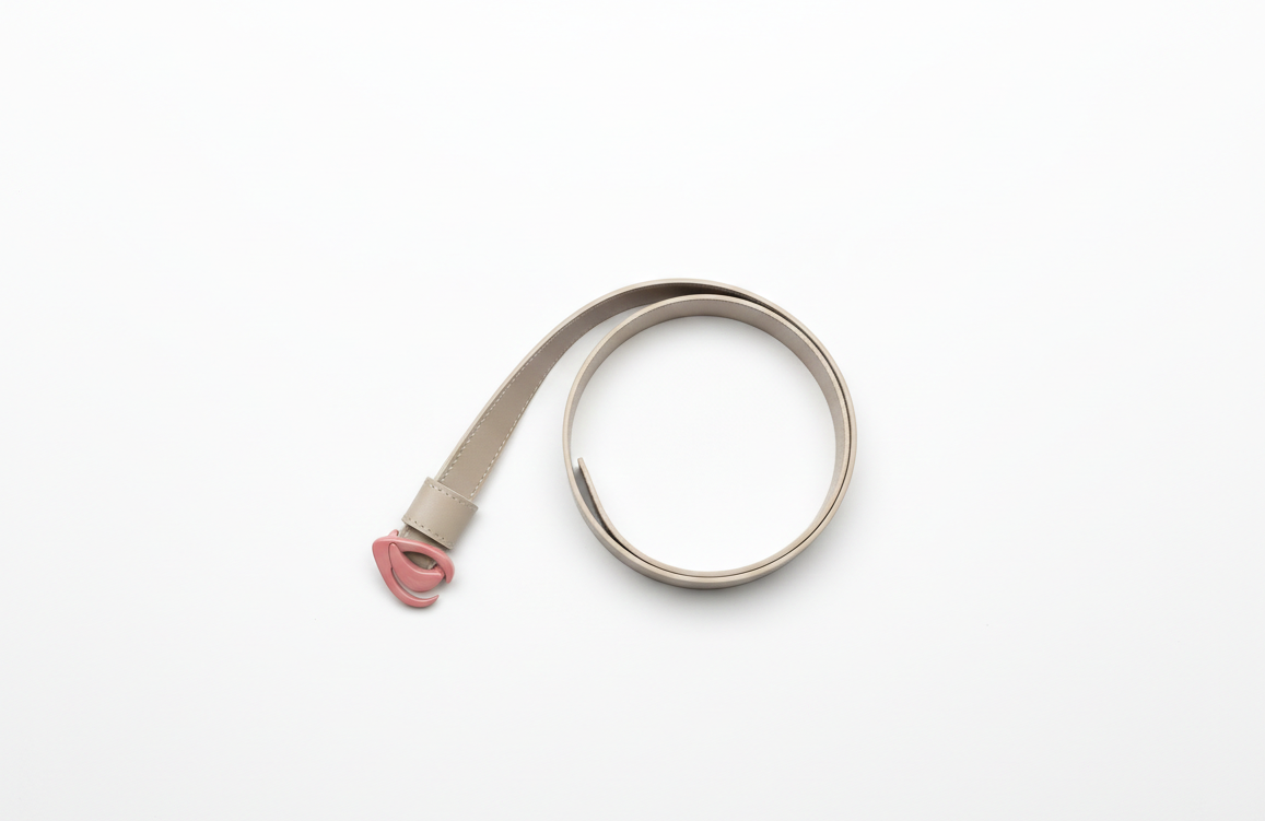 Cintura Panna Goccia Rosa Double Face
