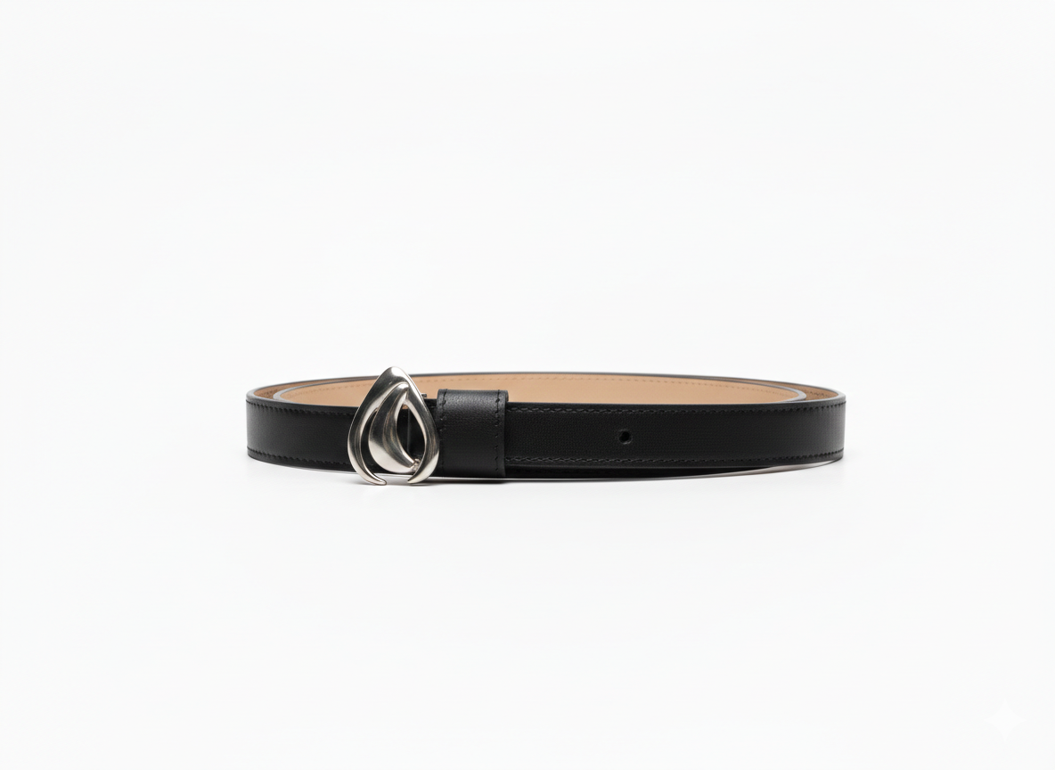 Cintura Goccia Nera Argento Double Face