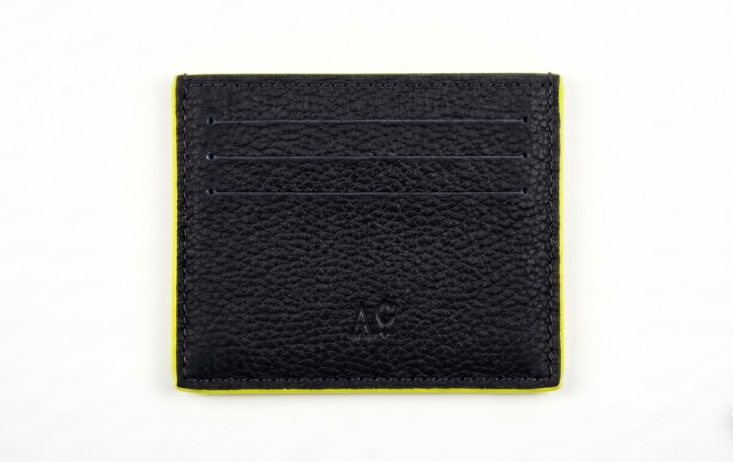 Porta carte Slot pelle Nero & Fluo