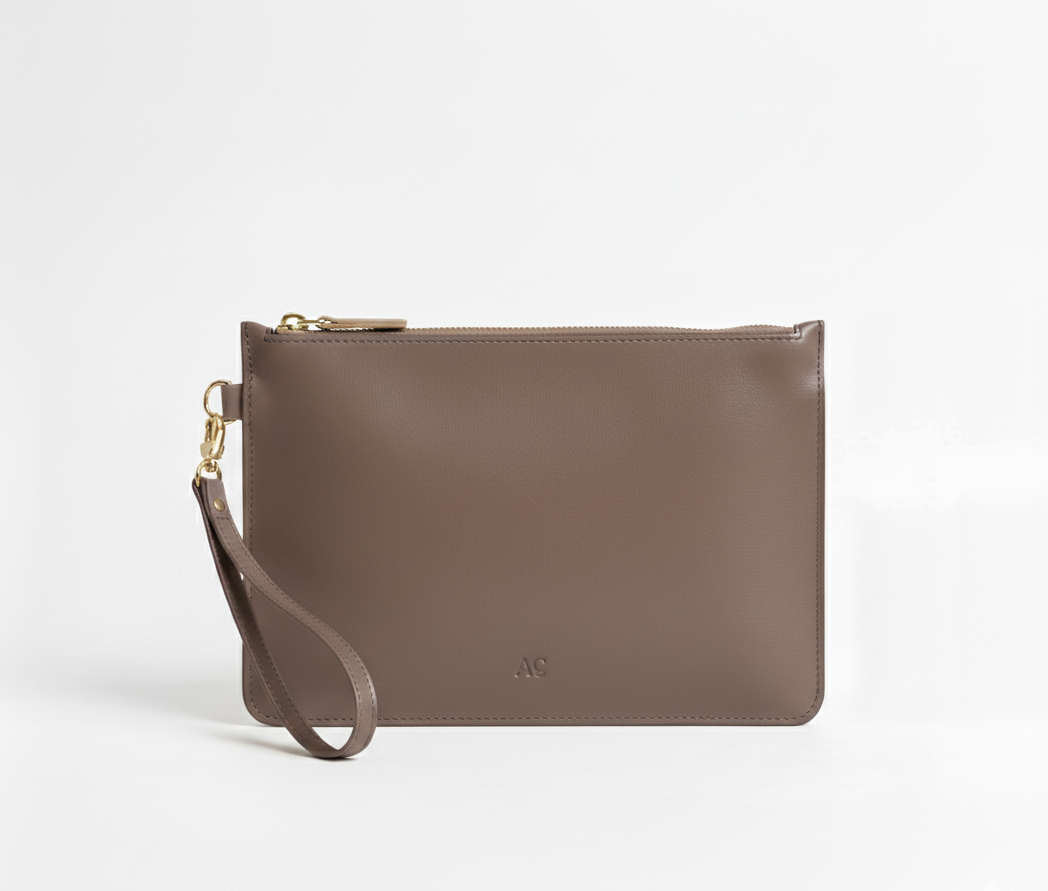 Busta pochette Nox Moka porta documenti in pelle