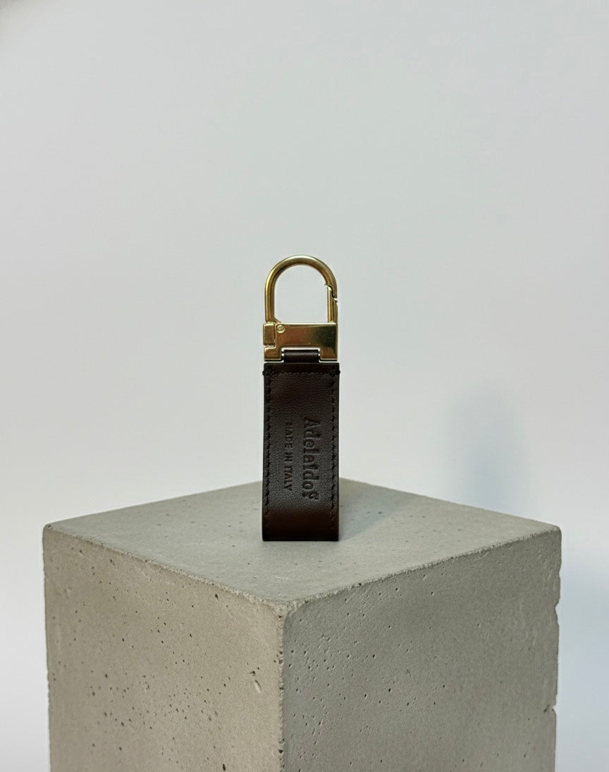 Portachiavi Hook Cioccolato con molla oro