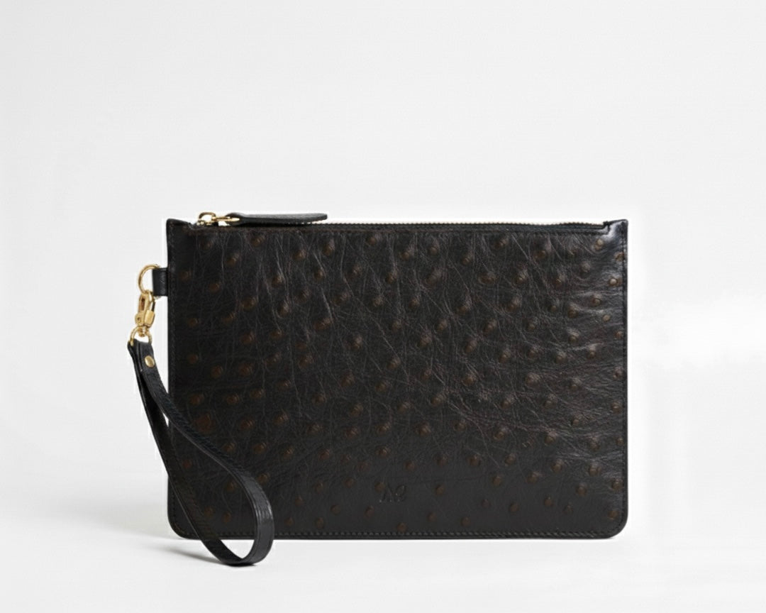 Busta pochette Nox Special black porta documenti in pelle