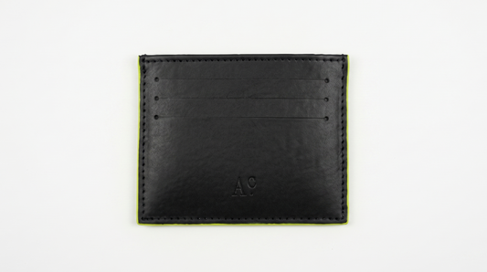 Porta carte Slot pelle Nero & Fluo
