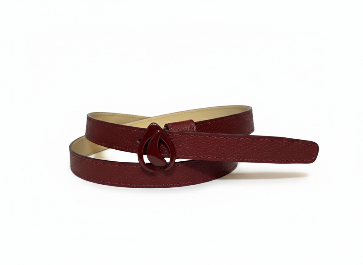 Cintura Goccia Bordeaux Double Face