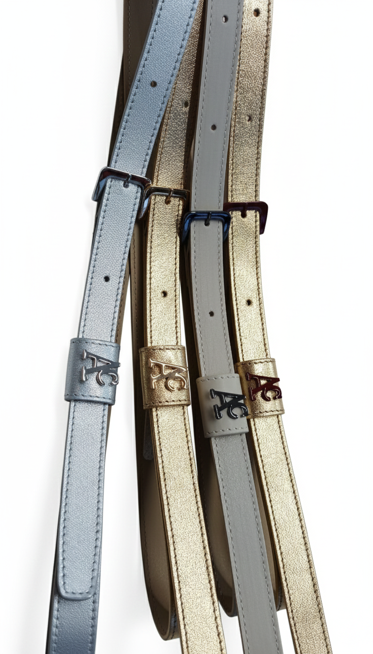 Cintura AC Sign Gold Bordeaux