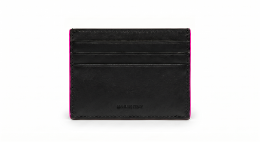 Porta carte Slot Liscio Nero & Magenta