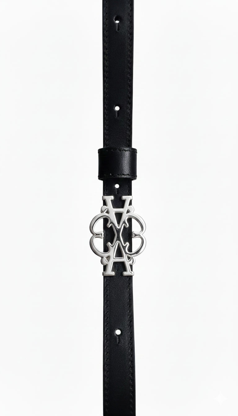 Cintura Nexus Black Silver Double Face