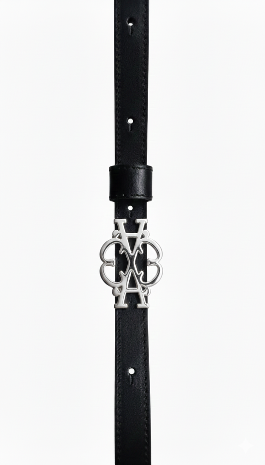 Cintura Nexus Black Silver Double Face