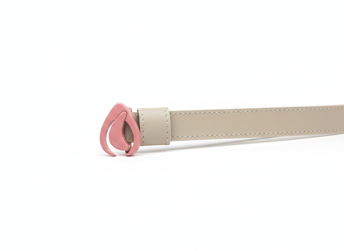 Cintura Panna Goccia Rosa Double Face