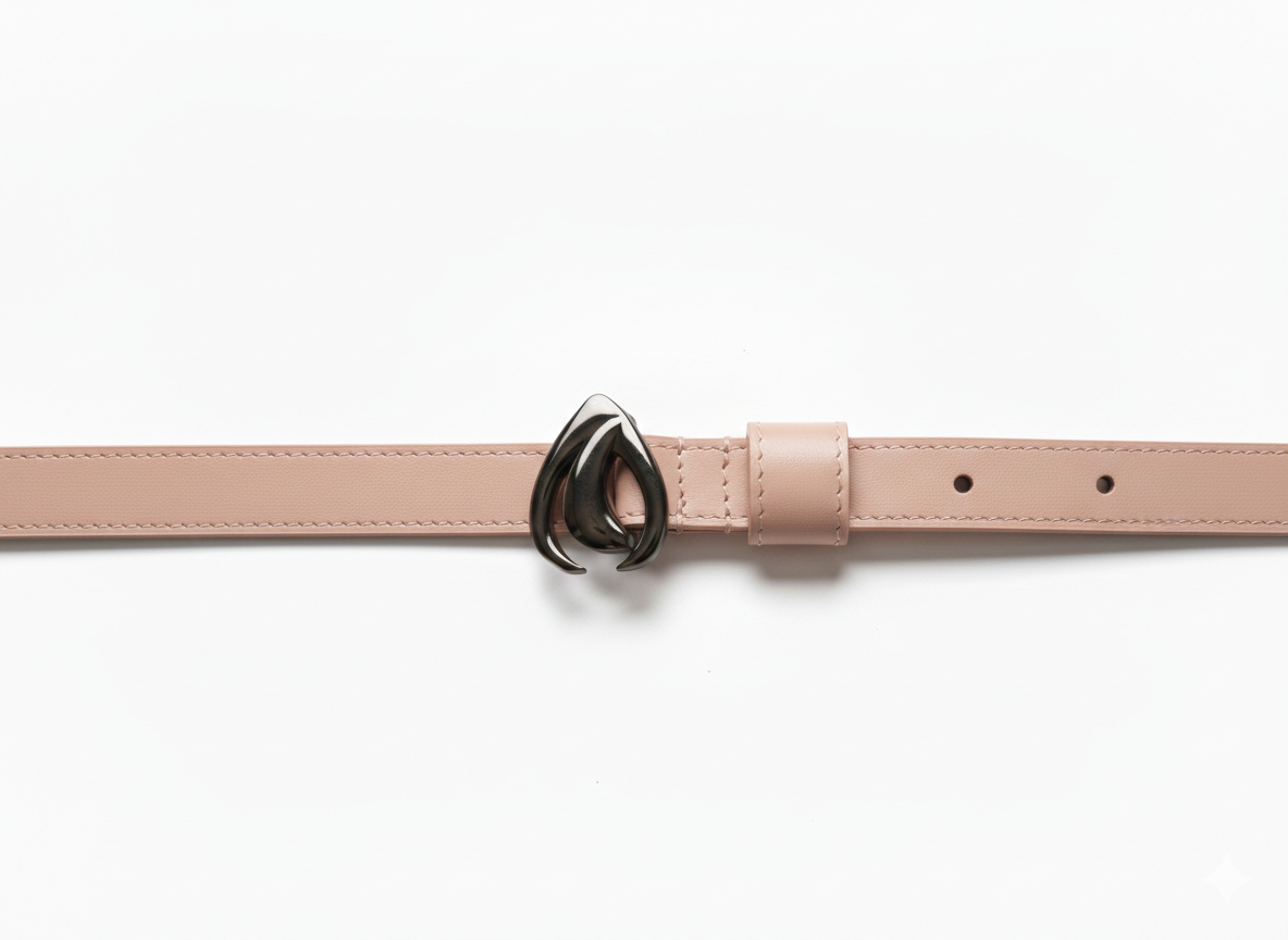 Cintura Rosa Goccia Nera Double Face