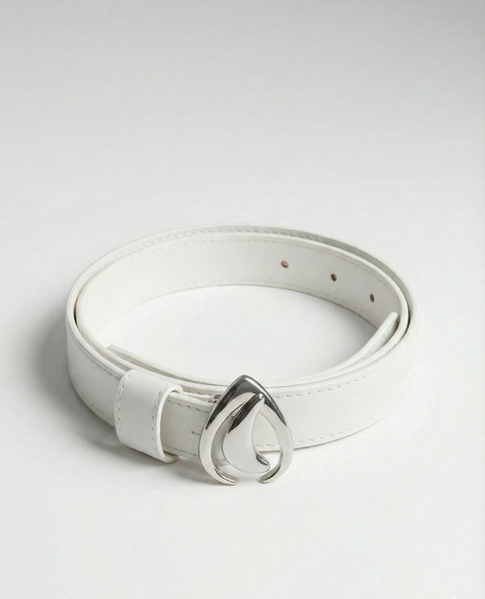 Cintura Goccia Silver White Double Face