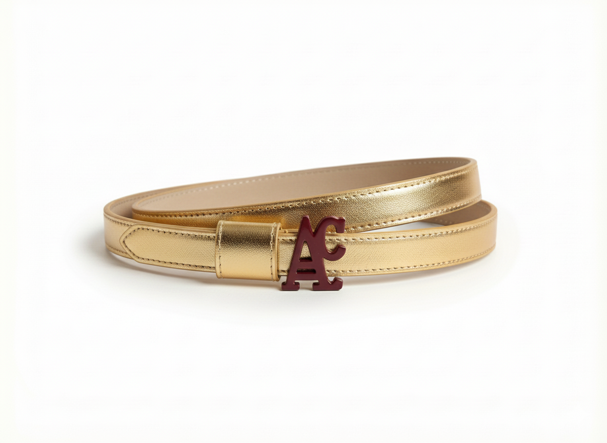 Cintura Oro AC. Bordeaux Double Face