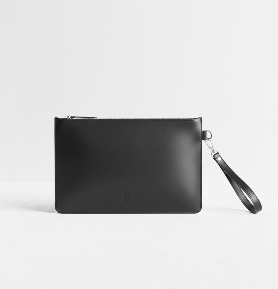Busta pochette Nox Black porta documenti in pelle