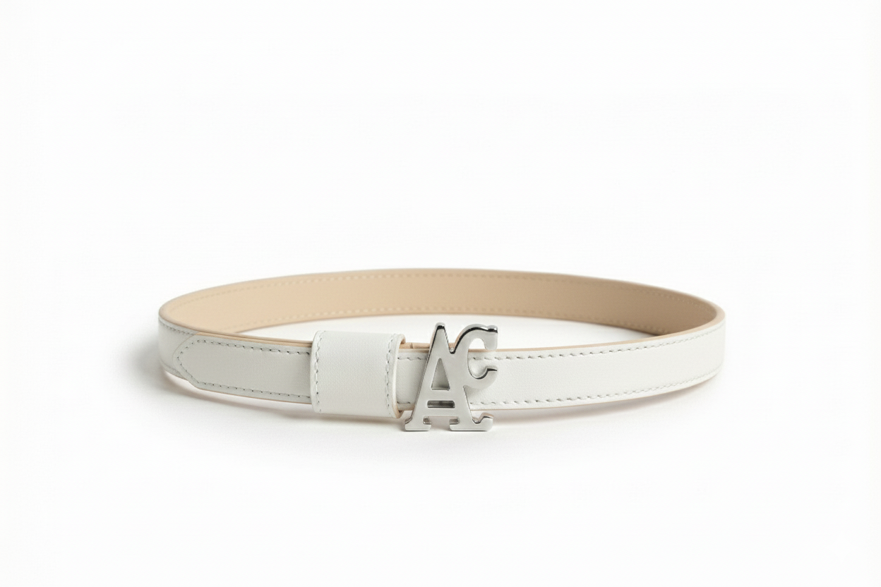 Cintura AC. White Silver Double Face