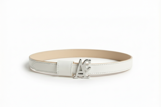 Cintura AC. White Silver Double Face