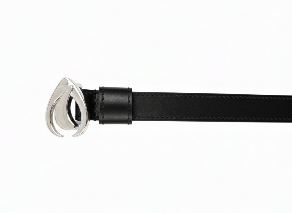 Cintura Goccia Nera Argento Double Face