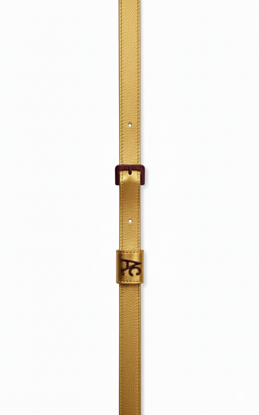 Cintura AC Sign Gold Bordeaux