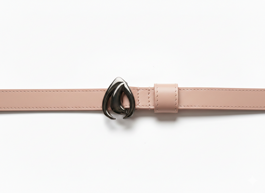 Cintura Rosa Goccia Nera Double Face