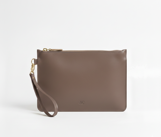 Busta pochette Nox Moka porta documenti in pelle