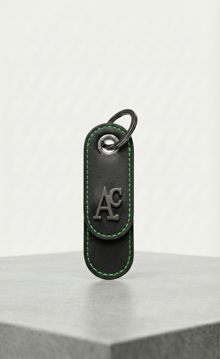 Portachiavi Loop AC Nero Argento Verde Fluo