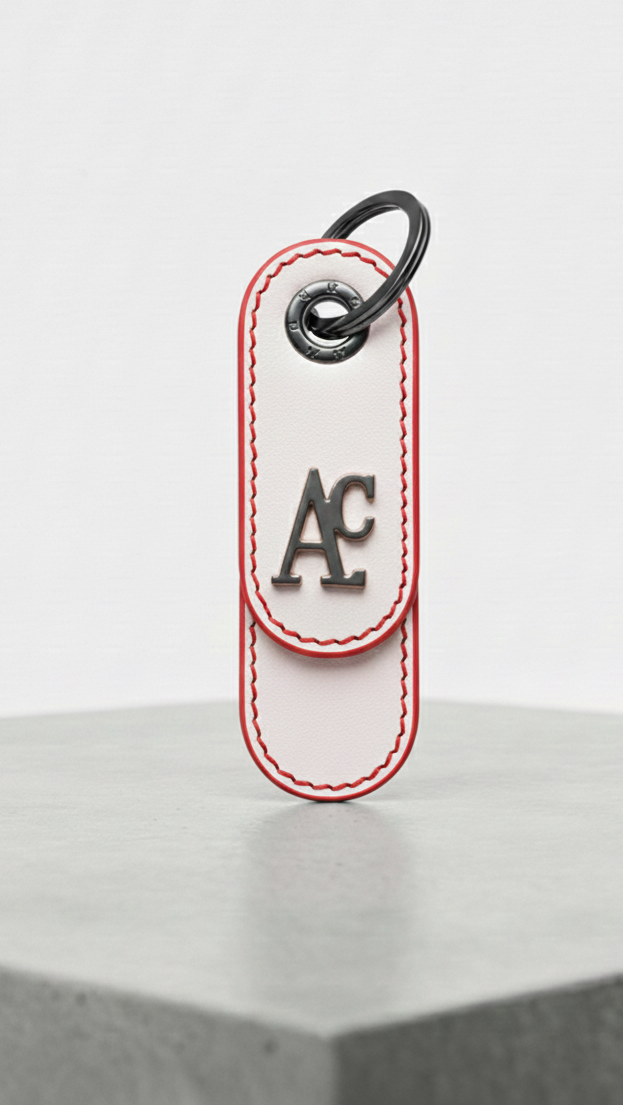 Portachiavi Loop AC Bianco Rosso