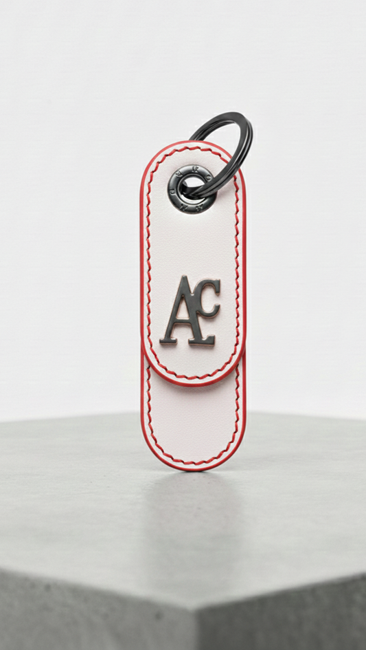 Portachiavi Loop AC Bianco Rosso